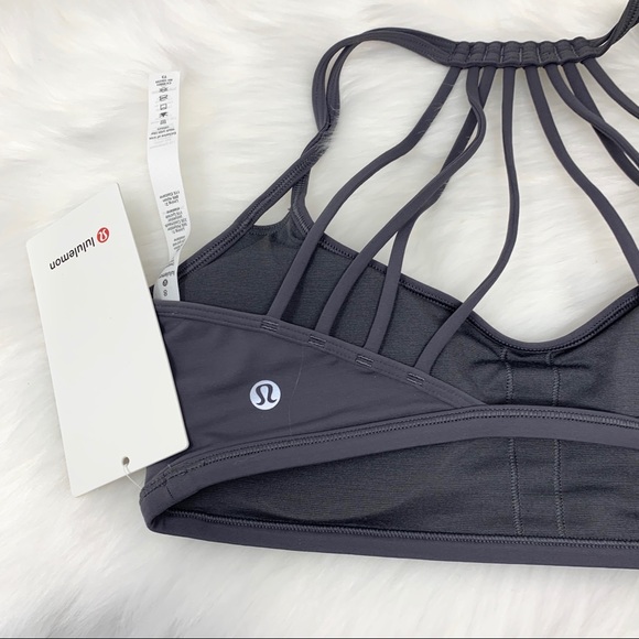 Lululemon Lighten Up Bra DKCA dark carbon 4 or 10 - Picture 4 of 5